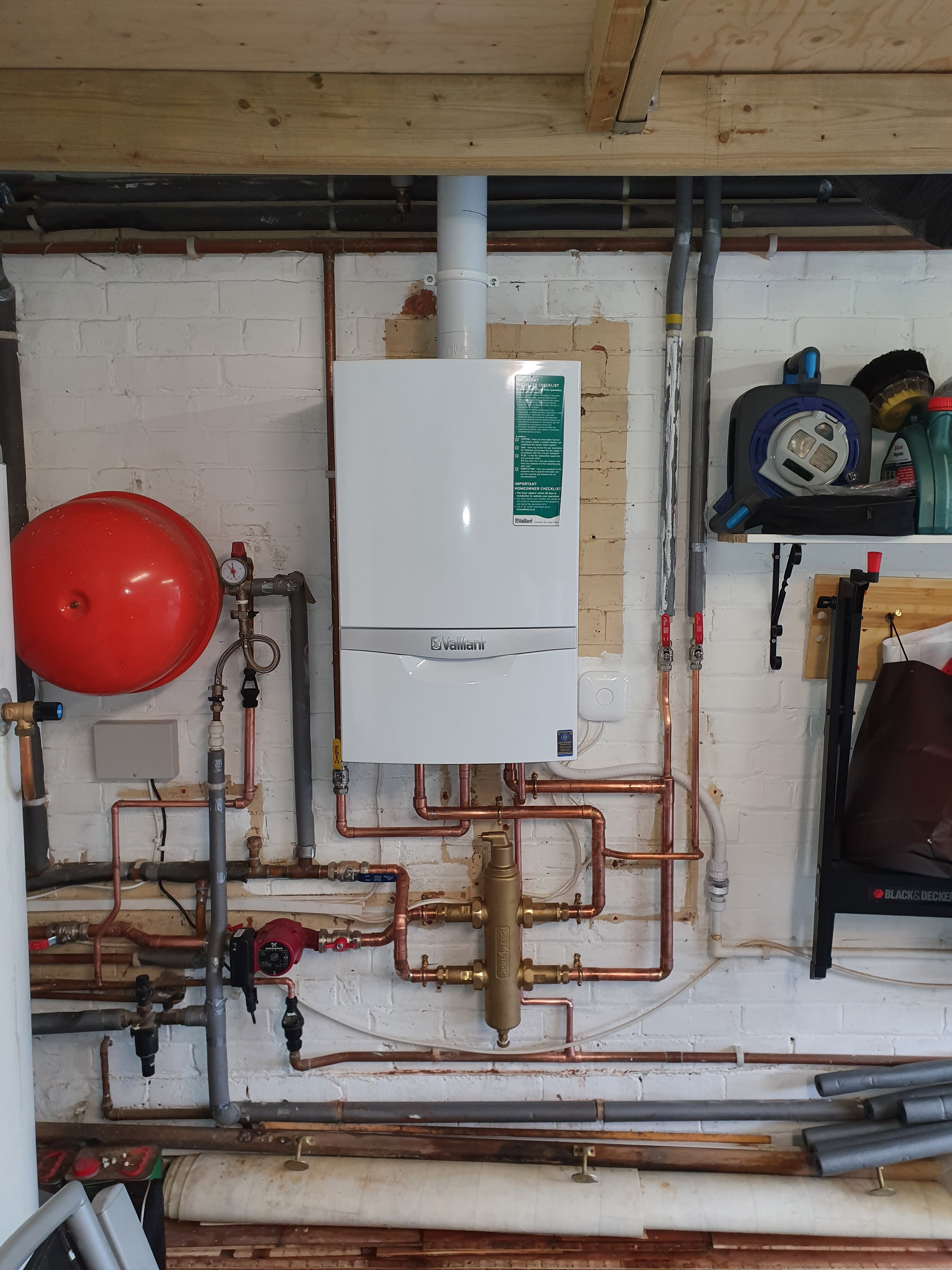 Newly installed Vaillant Ecotec boiler